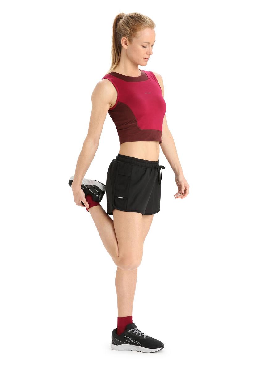 Black Women's Icebreaker ZoneKnit™ Merino Shorts | USA 1505LISH